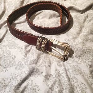 Brighton Leather Vintage Woven Braided Belt
